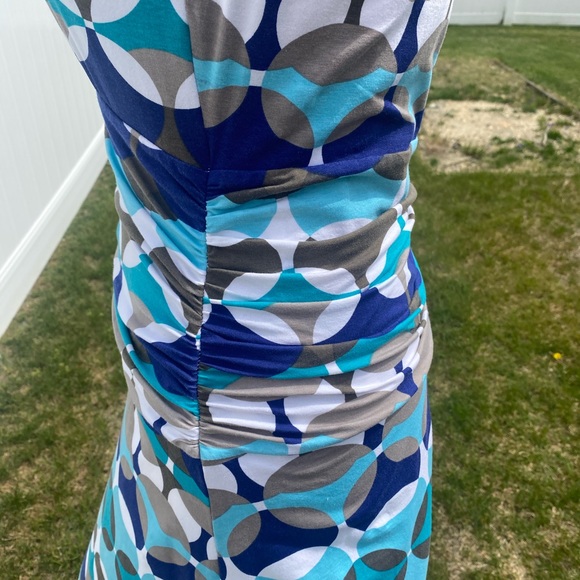 Beautiful blue Tribal dress size small - Picture 3 of 7